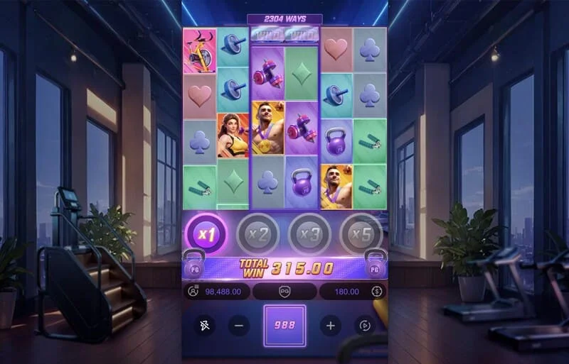 Mighty Mania – màn hình phiên cuối cùng với tổng số tiền thắng cược